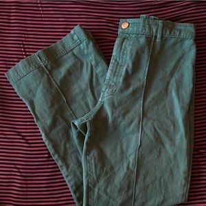 Big Bud Press Western Pants in Emerald Green